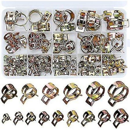 115 Stykker 6-22mm Slangeklemmer Fjærklipssett