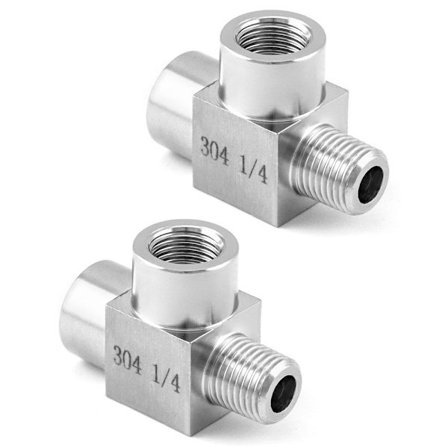 2 stk 304 rustfrit stål rør fittings sæt højtryksrør