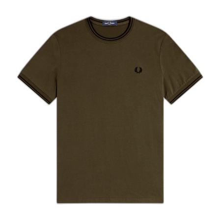 Fred Perry, T-Shirts Groen, Heren, Maat:L