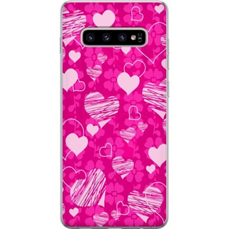 Kompatibelt Mobilskal till Samsung Samsung Galaxy S10+ PopHjärtMönster