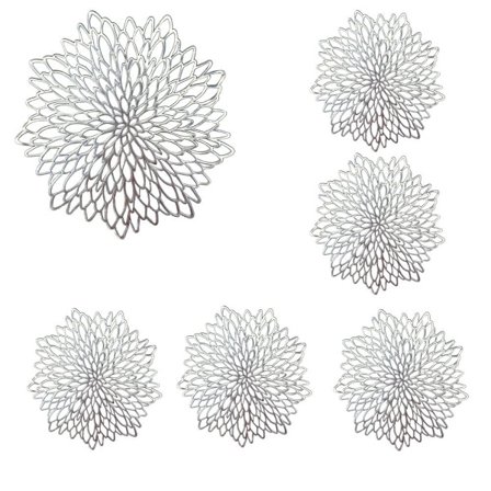 Runde PVC-bordstabletter, vaskbare bordstabletter, runde, varmebestandige og sklisikre