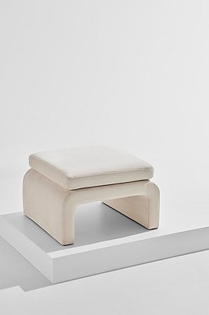 Jotex - Pouf Sperrholz/Polyester Mika - Kaufen Pastill - Möbel bei Jotex