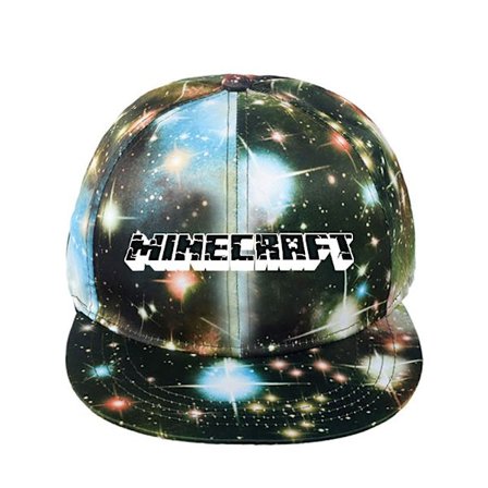 Minecraft Star Hat Enkel Mode Tecknad Män och Kvinnor Starry Sky Green ~ 1