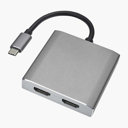 Biltema - USB type C-hub med 2 HDMI-porter