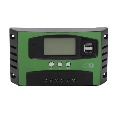 MPPT Solpanelstyring med dobbelt USB-porte LCD-skærm Automotive Solar Laderegulering 12V 24V 50A