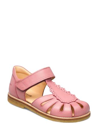 Sandals - Flat - Closed Toe - Shoes Summer Shoes Sandals Lyserød ANGULUS