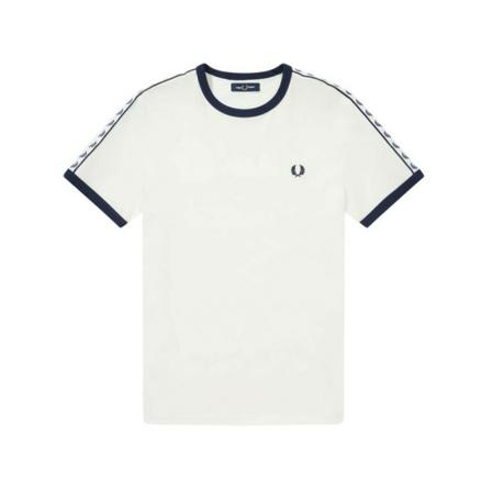 Fred Perry, T-Shirts Wit, Heren, Maat:M