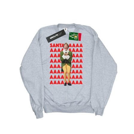 Elf Dam/Damer Buddy Santa Scream Sweatshirt M Sports Grey