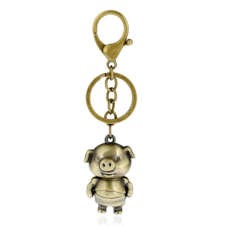 Nice Keyring in SteamPunk-style - pig