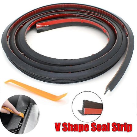 Kompatibel med V-formet bil sidedør vindusforseglingslist gummilist hul værlist universell