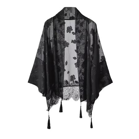 Kvinners Chiffon Blonde Kimono Cardigan Ferie Topper