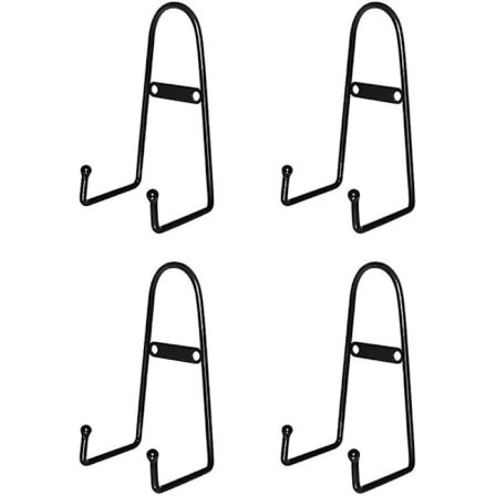 4-pak vægmonterede displaystativer, medium vægstaffelholder tallerkenophæng vertikalt tallerkenstativ H