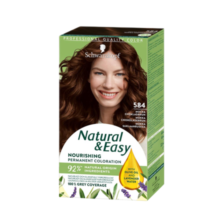Schwarzkopf Natural & Easy 584 Mocka Chokladbrun Hårfärg Unisex Brun 142,5 ML