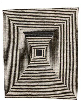 Berber Style Rug Modern Black/Brown (Wool, Afghanistan)