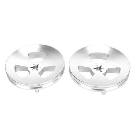 1 par 14 tommer NAB-hub optisk akseladapter aluminium poleret base spole til spolebåndåbner til Studer ReVox DENON sølv