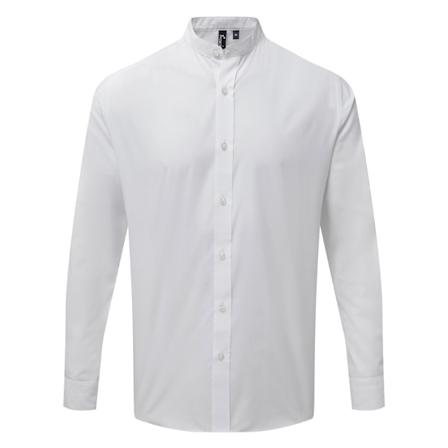 Premier Vuxen Unisex Långärmad Grandad Skjorta 3XL Vit White 3XL