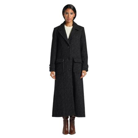 Forte Forte Single-Breasted Coats Sort, Dame Uldfrakker