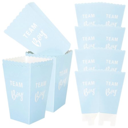 20 st Kön Avslöjande Pappers Popcornlådor Popcornbehållare Små Popcornlådor