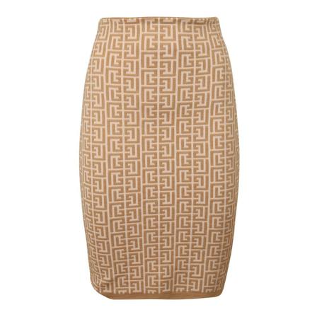 Balmain Monogram midi Nederdel inbo, Dame