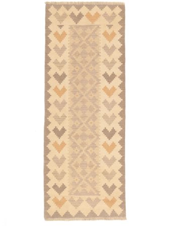 Orientalischer Hell Nomad Kelim Teppich 82X215 Läufer Orange/Beige Wolle, Persien