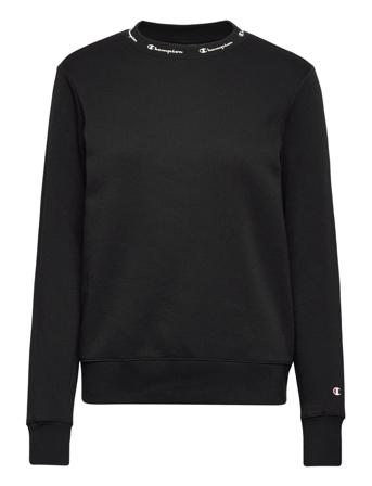 Crewneck Sweatshirt Sweat-shirt Tröja Svart Champion