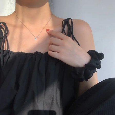 925 Sterling Silver Bokstav Halsband Glänsande Zirkon Bokstav Hänge Kedja Ditt Namn Halsband Bröllop Smycken Födelsedagspresent