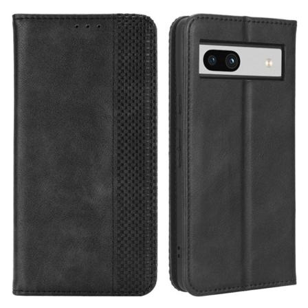 Google Pixel 7a Stand Phone Case Fuld Protection Pung Cover - So Black