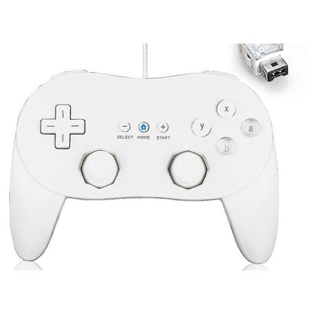 (2 Pak) Klassisk Pro Trådløs Controller til Wii Hvid Gamepad Joypad