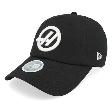 New Era - Haas F1 25 Team Women Open Back Black Dad Cap Unconstructed Black Cap - Motor @ Hatstore