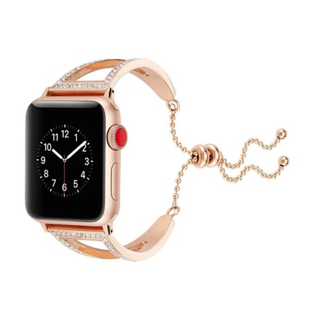 Apple Watch Series 4 44mm klockarmband med diamantdekor - Roséguld