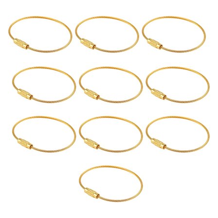 Pakke med 10 50 mm metalnøgleringe farverige skruelåsnøgleringe til smykkefremstilling DIY-tilbehør