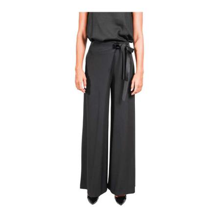 Manila Grace, Wide Trousers Zwart, Dames, Maat:L