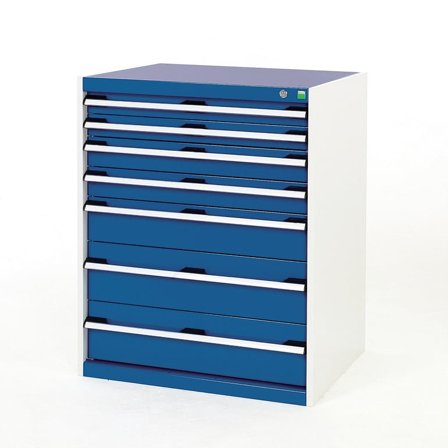 Industrial drawer cabinet BOTT , 800x650x1000 mm, 7 drawers