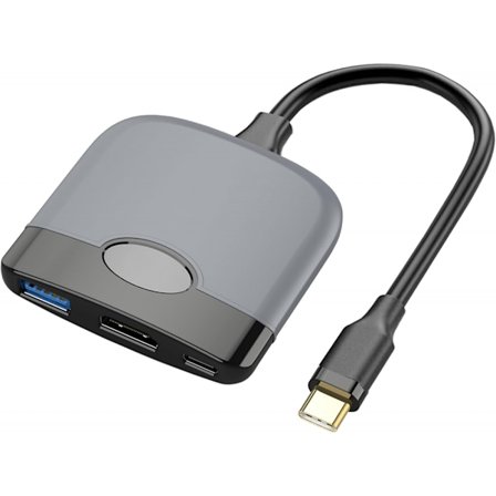 Portabel Switch-docka med HDMI-adapter (svart och grå), resedocka 3-i-1 Switch-dockningsstation Switch USB C till HDMI