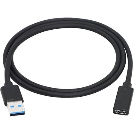 Heytea USB 3.0 Typ A Hane till USB 3.0 Typ C Hona Kontakt Konverter Adapter (Svart) (0,9 m)