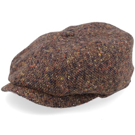 Stetson - Ruskea traditionalbeanie Lippis - Hatteras Donegal Wv Blue/Beige Flat Cap @ Hatstore