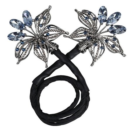 Hårknute Maker Blomst Rhinestone Hårspenne Twist Frisyr Bulle