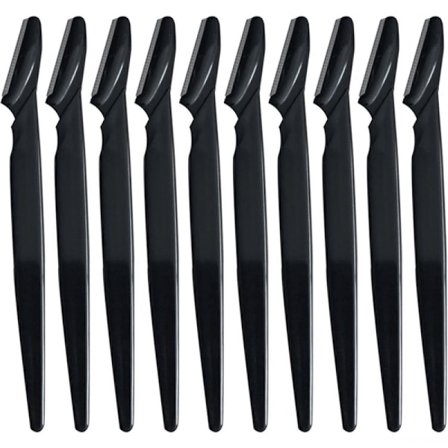 10x ögonbrynsrakblad - svart Svart