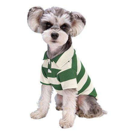 Hunde Tøj Små Kæledyr Stribet T-shirt Bichon Bulldog Kortærmet 2-Benet PoloShirt Hvalpe Sommer Tøj Katte Outfits