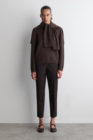 COS Cashmere Crew-Neck Jumper in Brown - Women