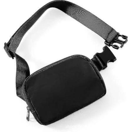 Vattenresistent Midjeväska för Kvinnor, Justerbar Bröstväska, Trendig Höftväska, 1 St, Svart