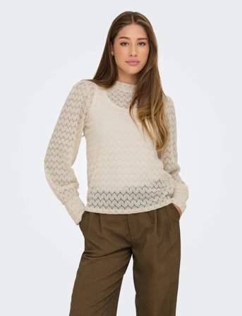 JDY Jdyavery L/S Lace Top Jrs Noos - Cream - L