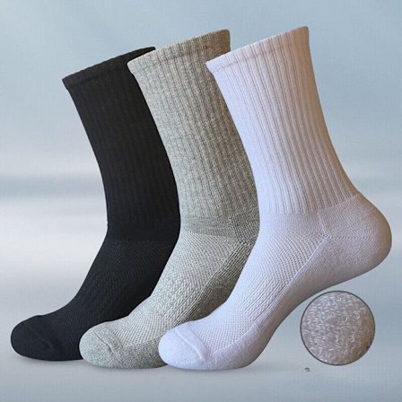 3 Pairs of men's fall sports socks Deodorant wicking socks
