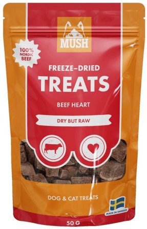 MUSH Treats Frystorkat Nöthjärta 50 g
