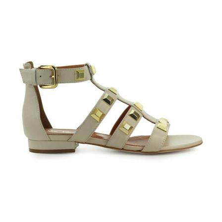 Via Roma 15 Flat Sandalen With Studs , Beige , Dames , Maat: 36 EU