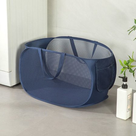 Husholdningsvaskekurv Sammenleggbar skittentøyskurv NAVY BLUE2 NAVY