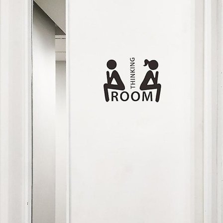 Dww-badeværelsespaneler toiletstickers hjemmedør dekorative vægklistermærker klistermærker