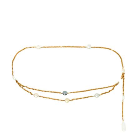 Chanel Vintage, Pre-owned Metal Belt Geel, Dames, Maat:ONE Size