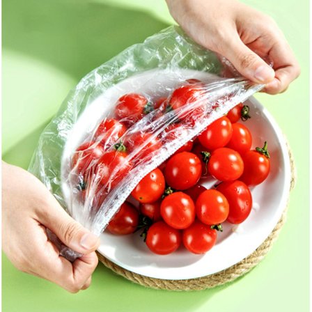 Färska förvaringsväskor, 200 st livsmedelssäkra lock, återanvändbart skål lock