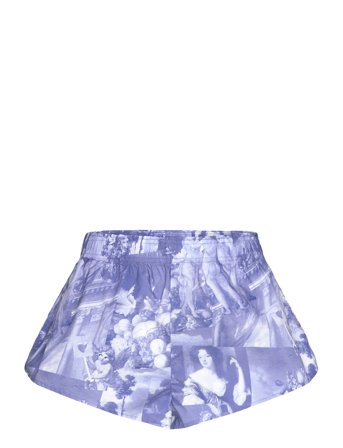 Monki Pyjamas Poplin Shorts - Blue - S